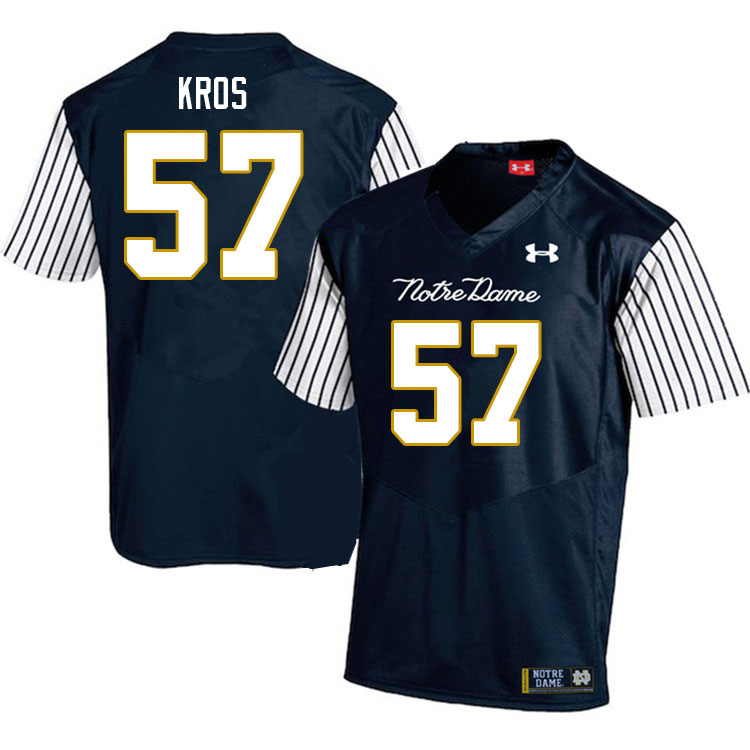 Men #57 Andrew Kros Notre Dame Fighting Irish College Football Jerseys Stitched Sale-Alternate